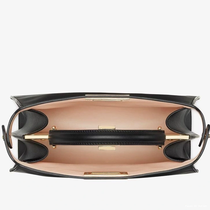 Affordable HOT Laether Medium In ISeeU Fendi Black Peekaboo Bag Nappa 0821